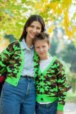 Cardigan Army Neon MOM [5]