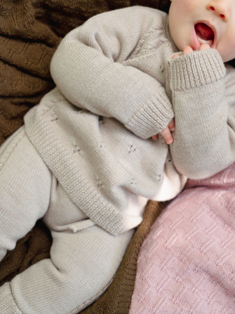 Cardigan Noah Bej din lână merinos [2]