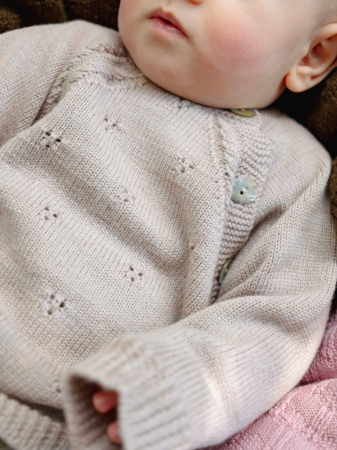 Pulovere și cardigane - Cardigan Noah Bej din lână merinos