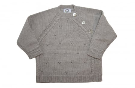 Cardigan Noah Bej din lână merinos [7]