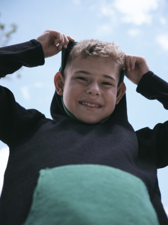 Hanorac Koala cu Buzunar Verde din lână merinos [1]