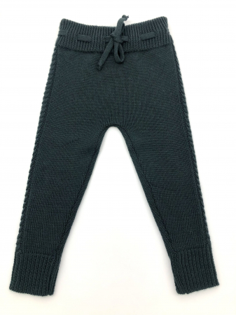 Pantaloni Noah Verzi din lână merinos [2]