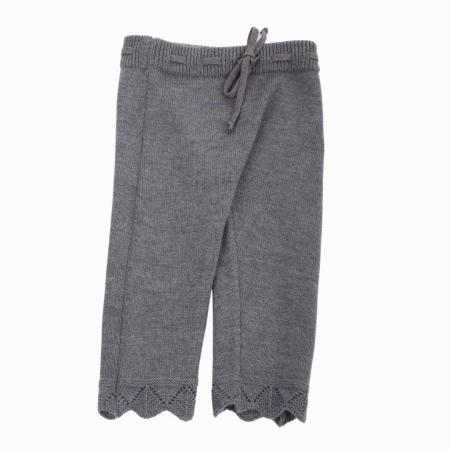 Pantaloni Raluca Gri din lână merinos [3]