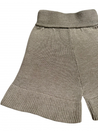 Pantaloni Tricotați Roona Bej din Vâscoză și Merino [4]