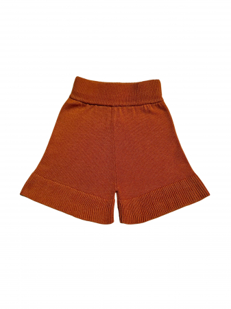 Pantaloni Tricotați Roona Portocalii din Vâscoză și Merino [3]