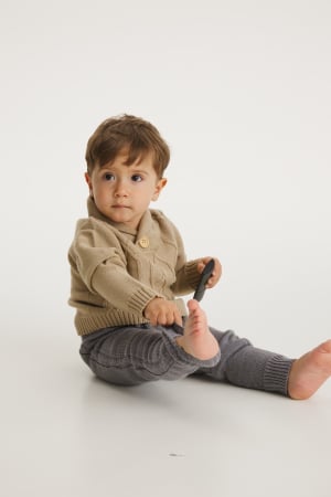 Sweaters and cardigans - Sweater Victor in Beige merino wool