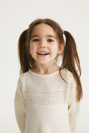 Rochița Briana Albă din lână merinos