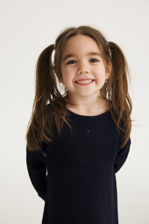 Rochița Briana Bleumarin din lână merinos