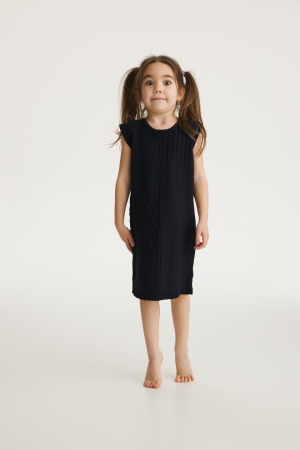Rochițe - Dress Ingrid in Navy merino wool