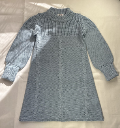Rochița Iris Bleu din lână merinos [6]