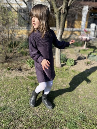 Rochița Iris Indigo din lână merinos [4]