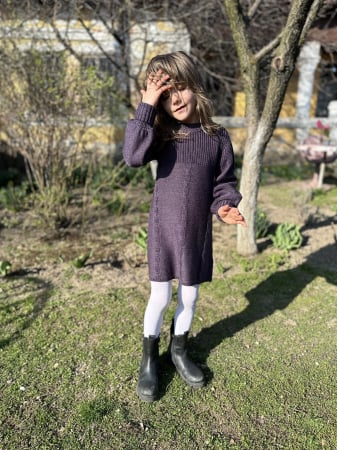 Rochița Iris Indigo din lână merinos [5]