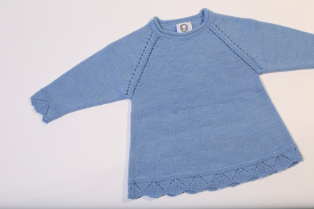 Rochița Raluca Bleu din lână merinos [4]