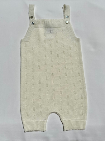 Salopeta Baby B Albă din Vâscoză și Merino [5]
