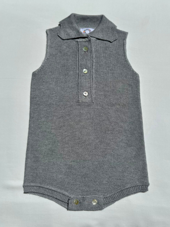 Salopeta Baby G Gri din Vâscoză și Merino [5]