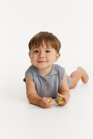 Overalls and pants - Overalls Baby G in Grey Viscose and Merino blend