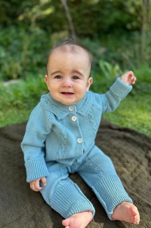 Salopeta Norișor Bleu din lână merinos [3]