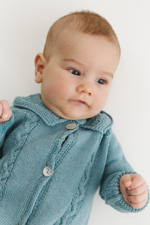 Overalls and pants - Onesie LilCloud in Blue merino wool