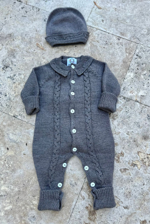 Onesie LilCloud in Brown merino wool [8]