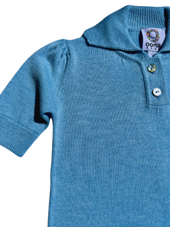 T-shirt Roona in Bleu Viscose and Merino blend [7]