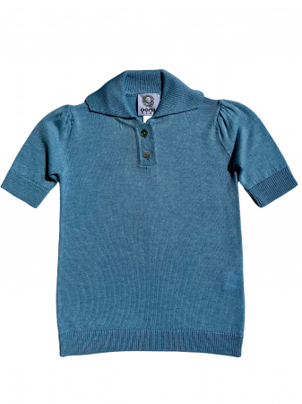 T-shirt Roona in Bleu Viscose and Merino blend [8]