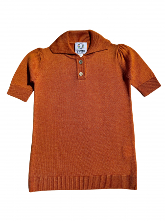 Tricou Tricotat Roona Portocaliu din Vâscoză și Merino [3]