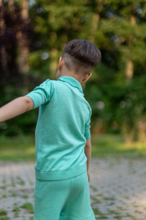 Seturi - Tricou Tricotat Roona Turcoaz din Vâscoză și Merino