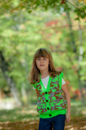Fetițe - Vesta Army Neon