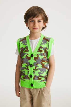 Fetițe - Vesta Army Neon