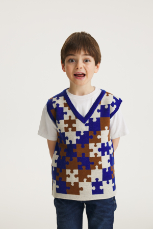 Fetițe - Vesta Puzzle albastru