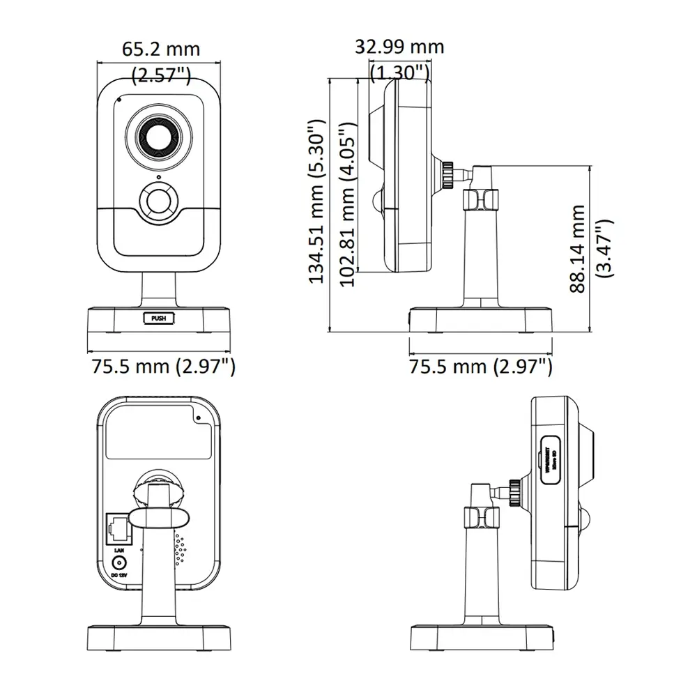 Camera de supraveghere IP 6.0MP cu lentila 2.8mm, audio bidirectional, conectivitate Wi-Fi, senzor PIR si card SD - HIKVISION [10]