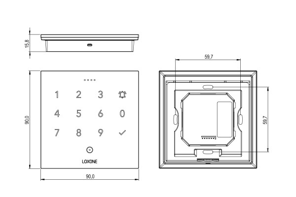 Control Acces Loxone pentru Nano Anthracite - NFC Code Touch for Nano Anthracite [2]