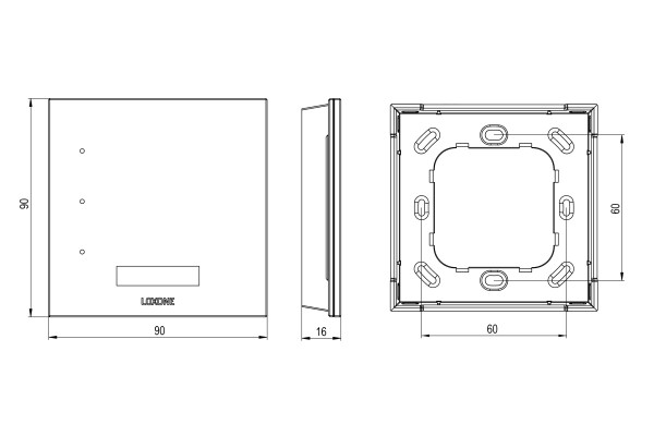 Întrerupător Smart Touch Pure Flex Tree White - Wallbox Loxone [3]