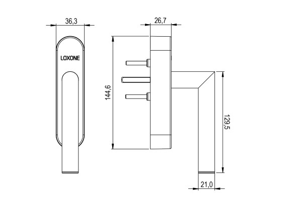 Mâner fereastră Loxone - Window Handle Air [2]