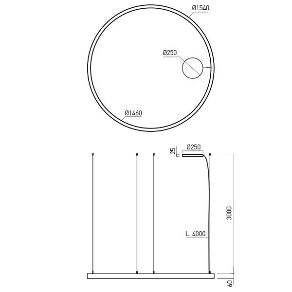 Pendul Arelux AM04WW SBK Negru sablat 3000K [2]