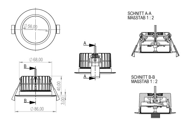 Senzor de prezență montat încastrat Antracit Loxone - Flush-mounted Presence Sensor Tree Anthracite [7]