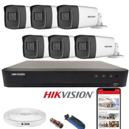 Camere supraveghere video TurboHD - Kit sistem supraveghere 6 camere 5Mpx IR