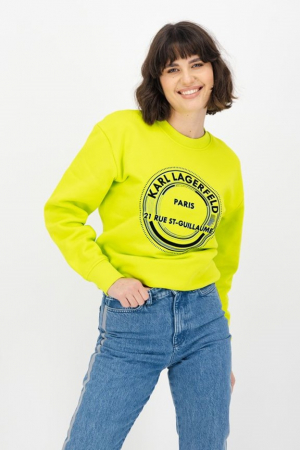 Femei - Bluza sport Karl Lagerfeld, galben neon S