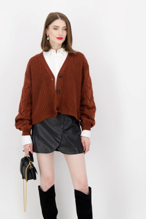 Femei - Cardigan Oa Vila, visiniu, M