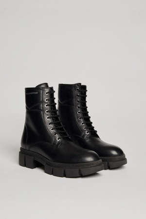 Femei - Ghete cu design masiv Karl Lagerfeld, negre, 41 EU