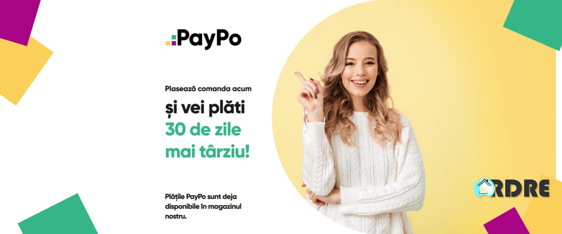 PayPo - Cumpără acum, plătește în 30 de zile.