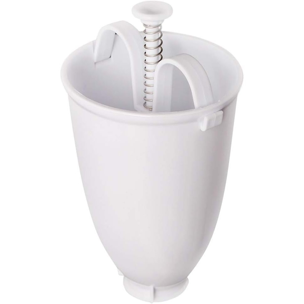 Accesoriu de bucatarie pentru gogosi, dozator pentru aluat, dispozitiv manual, forma de gogosi, pentru gatit, 18x10x10 cm, alb [1]