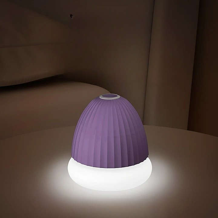 Aparat de scame 2 in 1, curatare haine si lampa de veghe, 3 trepte, incarcare tip c, 4 w, 9 x 10 cm, mov [4]