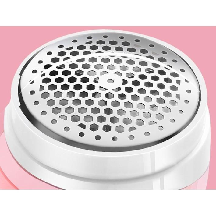 Aparat pentru curatat scame, par si praf, pentru diferite tipuri de material, cu lame din otel inoxidabil, incarcare prin usb type-c, cu perie de curatare si cablu usb incluse, 13.5x9 cm, roz [6]