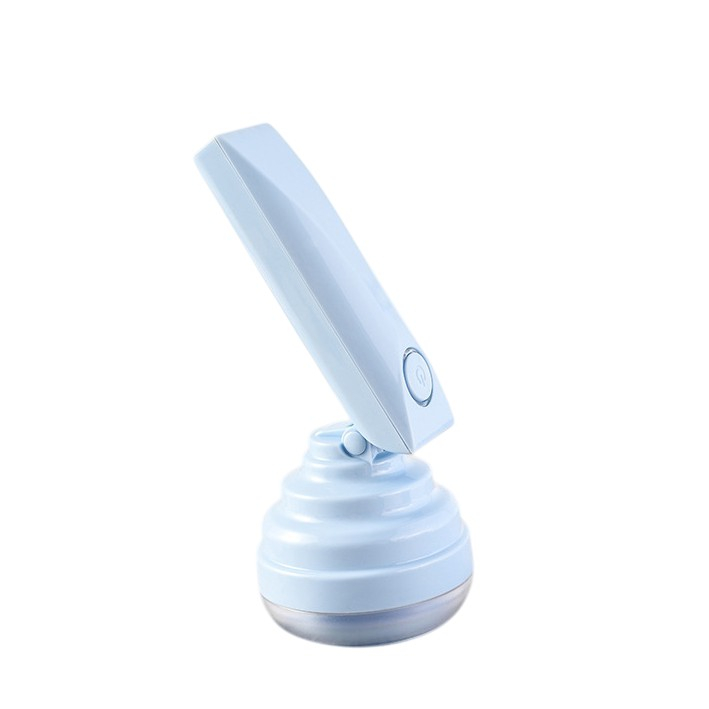Aparat pentru curatat scame, par si praf, trimmer pentru diferite tipuri de material, cu lame din otel inoxidabil, maner flexibil, incarcare prin usb, 13x8 cm, albastru [1]