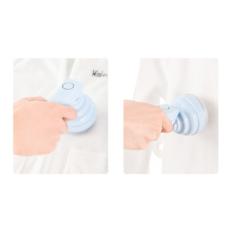 Aparat pentru curatat scame, par si praf, trimmer pentru diferite tipuri de material, cu lame din otel inoxidabil, maner flexibil, incarcare prin usb, 13x8 cm, albastru [3]