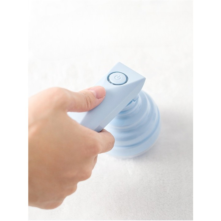 Aparat pentru curatat scame, par si praf, trimmer pentru diferite tipuri de material, cu lame din otel inoxidabil, maner flexibil, incarcare prin usb, 13x8 cm, albastru [5]