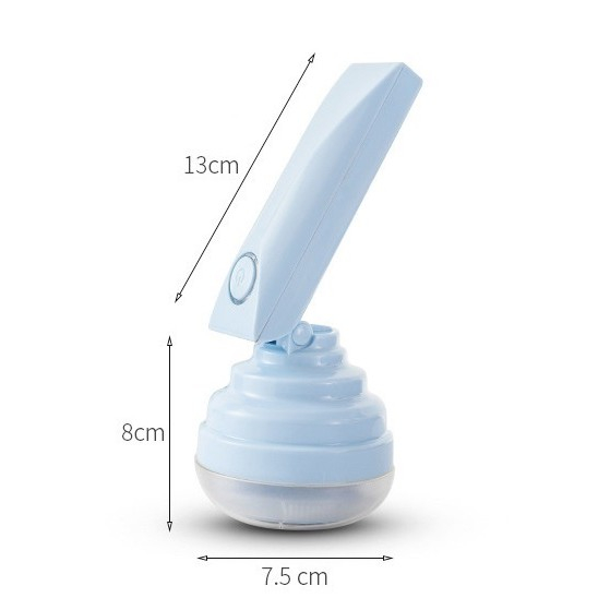Aparat pentru curatat scame, par si praf, trimmer pentru diferite tipuri de material, cu lame din otel inoxidabil, maner flexibil, incarcare prin usb, 13x8 cm, albastru [8]