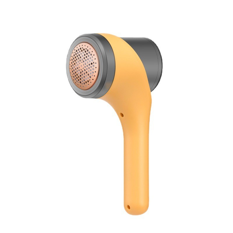 Aparat scame si par haine, electric, usb inclus, periuta curatare, pentru diferite tesaturi, 3 trepte, 20.5 x 8.8 x 7 cm, galben [1]