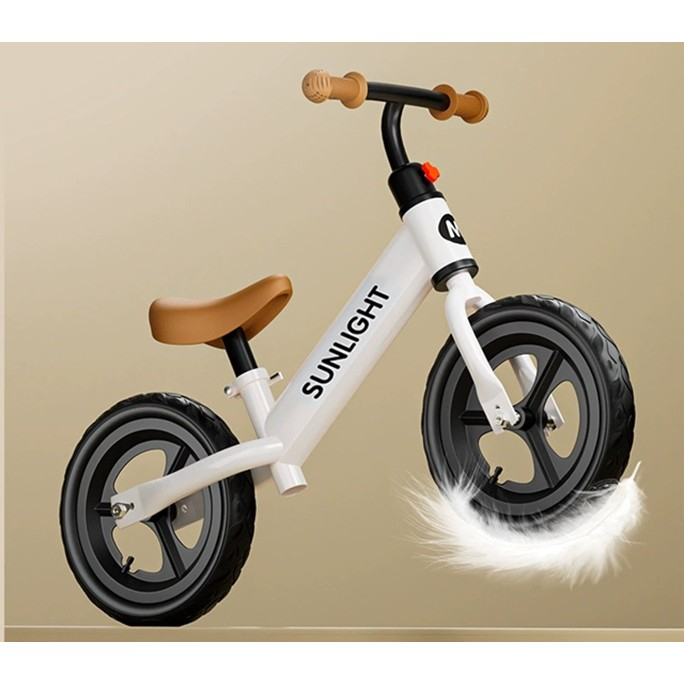 Bicicleta de echilibru, pentru copii, fara pedale, cu doua roti, 2-6 ani, inaltime reglabila, 82 x 55 x 45 cm, alb [7]